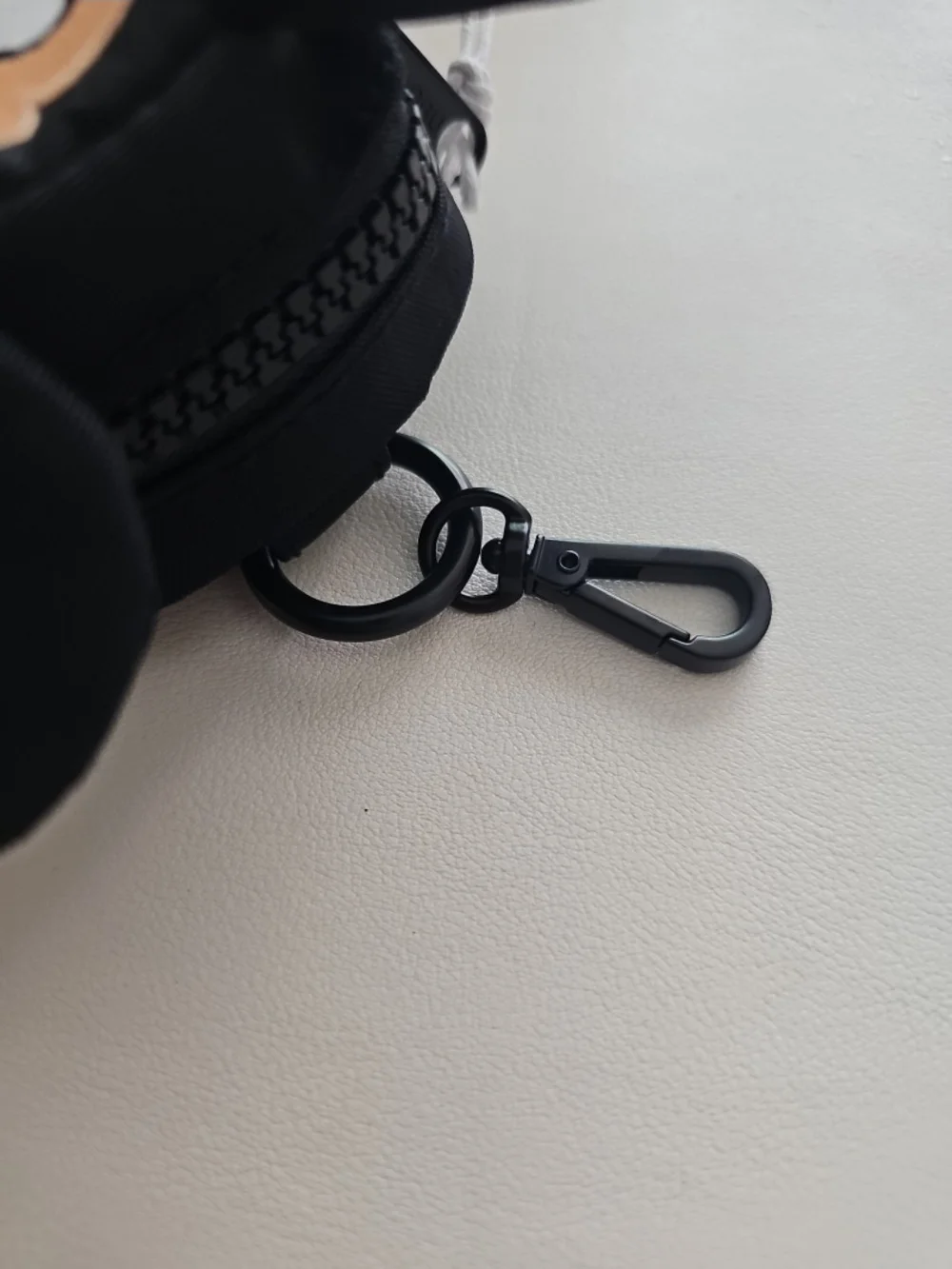 BAGGU Black Crossbody Bag with Mickey Character Patch And Bag Charm